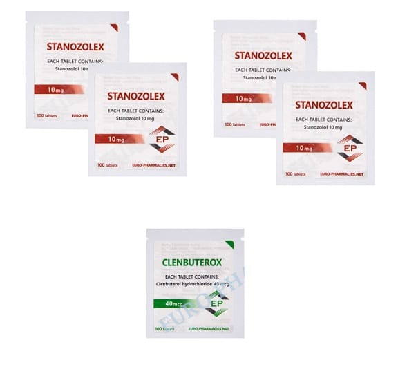 Paket Viktminskning Euro Pharmacies Clenbuterol Winstrol 10 veckor