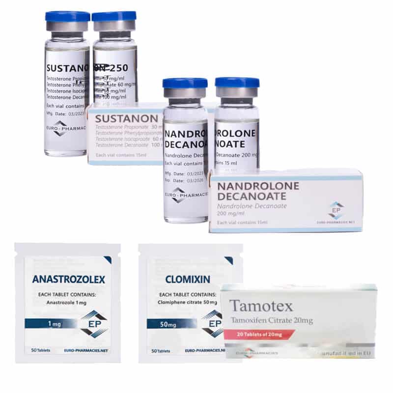 NIVÅ II (INJICERA) Massökningspaket: SUSTANON 250 + DECA 250 + PCT (8 veckor) Euro Pharmacies