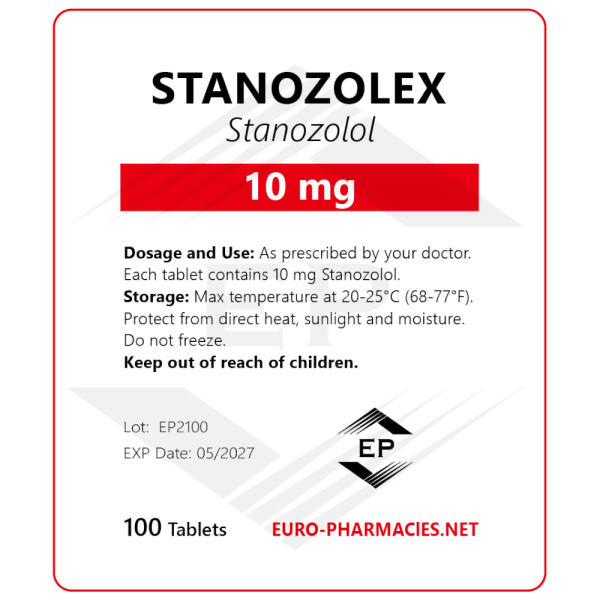Stanozolex 10 - Euro Pharmacies - 10mg/tab -100 tab/bag EU