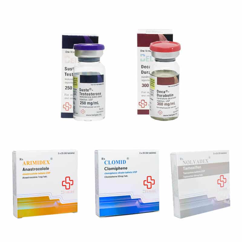 Pack prise de masse Classique 8 semaines Sustanon Deca durabolin Protection PCT Beligas pharmaceuticals International