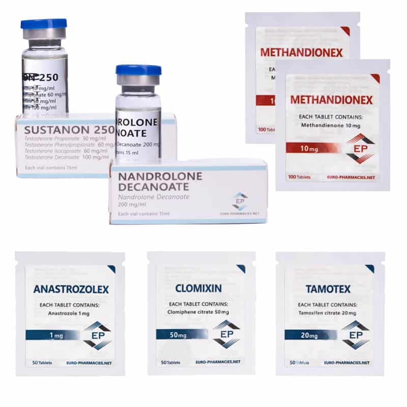 Massökningspaket (INJECTA) SUSTANON + DECA + DIANABOL (8 veckor) Euro Pharmacies