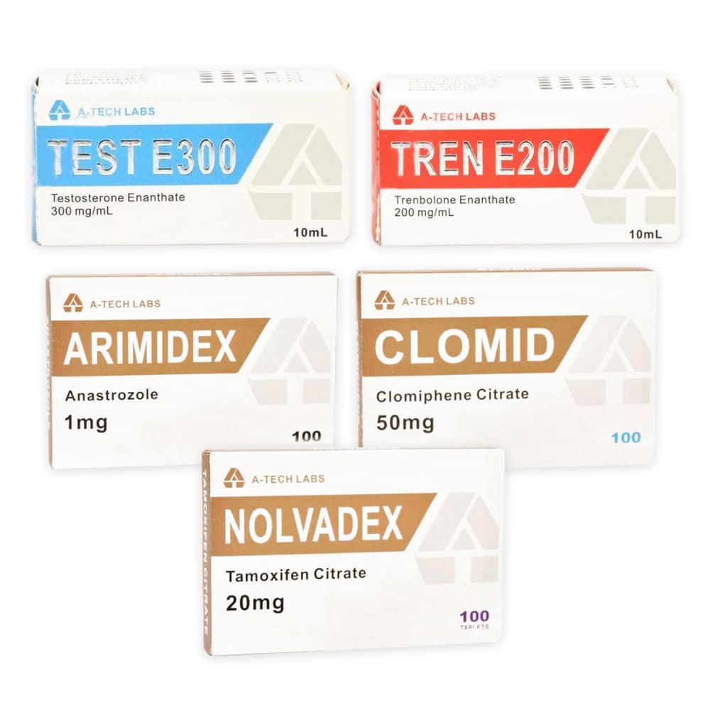 TORR MASSÖKNINGSPAKET Testosteron Enantat + Trenbolon Enantat (10 veckor) A Tech