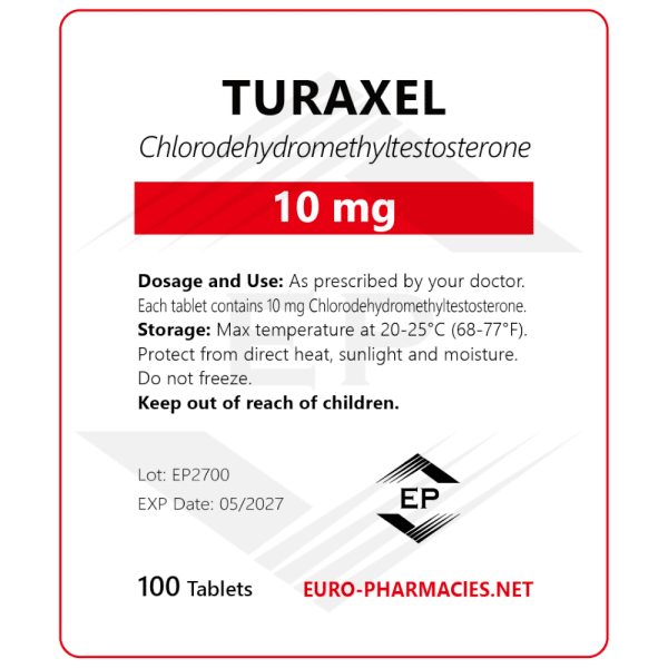 Turaxel 10 - Euro Pharmacies - 10mg/tab -100 tab/bag USA