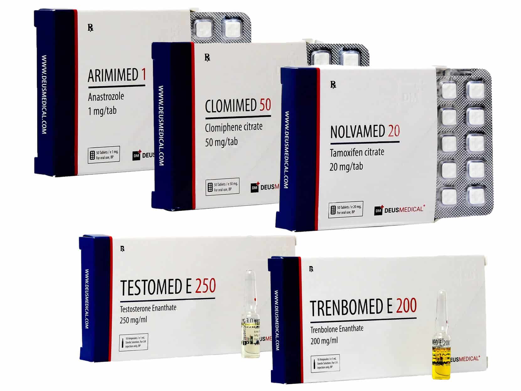 1 PAKET MED ÖKNING AV LITEN MASSA Testosteron Enantat Trenbolon Enantat 10 veckor Deus Medical