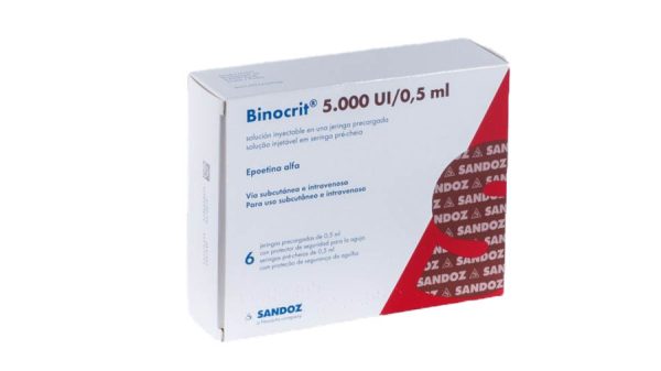 Binocrit 5000 IE 0,5 ml. Injektionsvätska, lösning i förfyllda sprutor Epoetin Alfa Sandoz