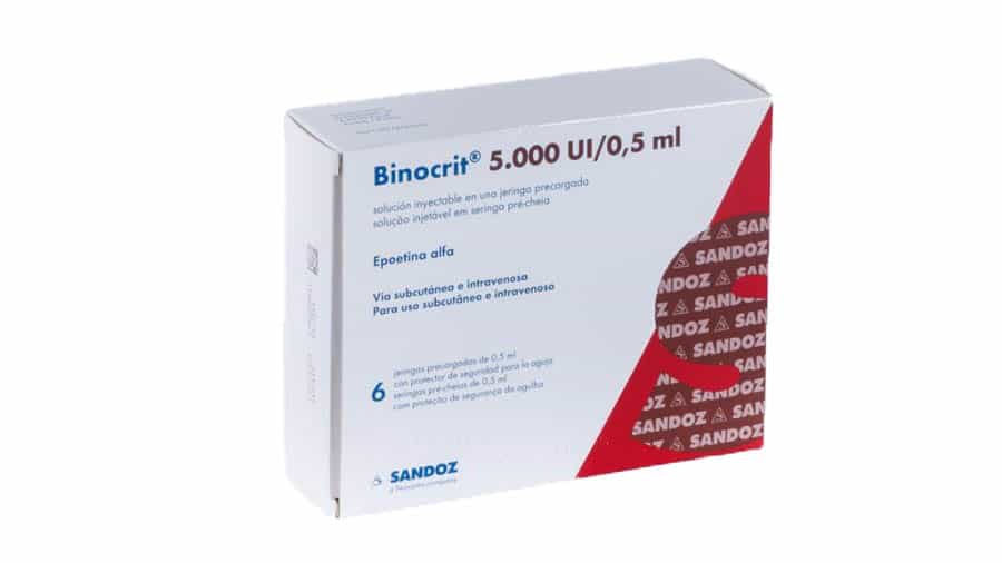 Binocrit 5000 IE 0,5 ml. Injektionsvätska, lösning i förfyllda sprutor Epoetin Alfa Sandoz
