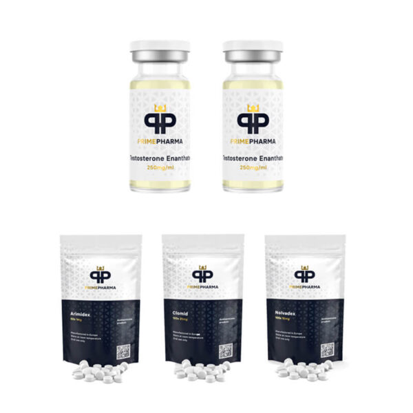 Massökningspaket (INJECTA) ENANTHAT 250 + SKYDD + PCT (8 veckor) PRIME PHARMA