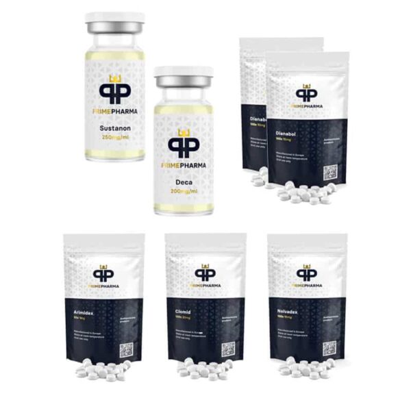 Massökningspaket INJICERA SUSTANON DECA DIANABOL 8 veckor PRIME PHARMA