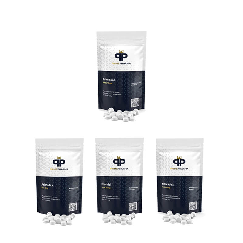 Massökningspaket (oralt) Dianabol + Skydd + PCT (4 veckor) Prime Pharma