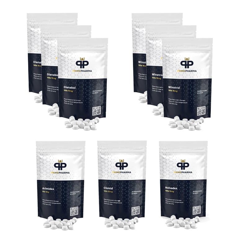 Lean Mass Gain Pack: Orala steroider Dianabol + Winstrol (8 veckor) PRIME PHARMA
