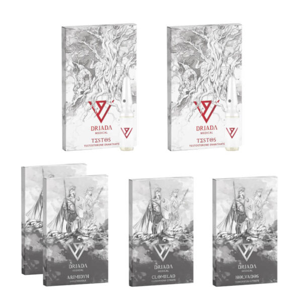 Massökningspaket (8 veckor) Testosteron Enantat + Skydd + PCT DRIADA MEDICAL
