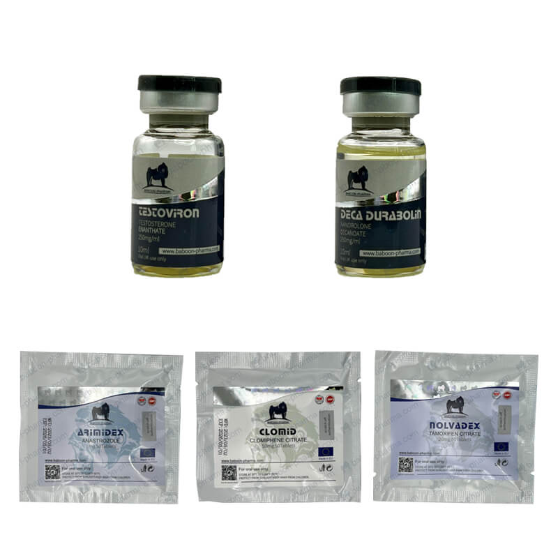 Baboon Pharma 8-veckors massökningspaket: INJICERA Enanthate 250 DECA