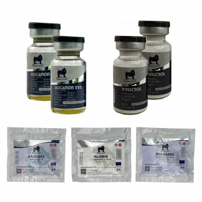 NIVÅ II Lean Mass Gain Pack (INJECTA) SUSTANON + WINSTROL + SKYDD + PCT (8 veckor) Baboon Pharma