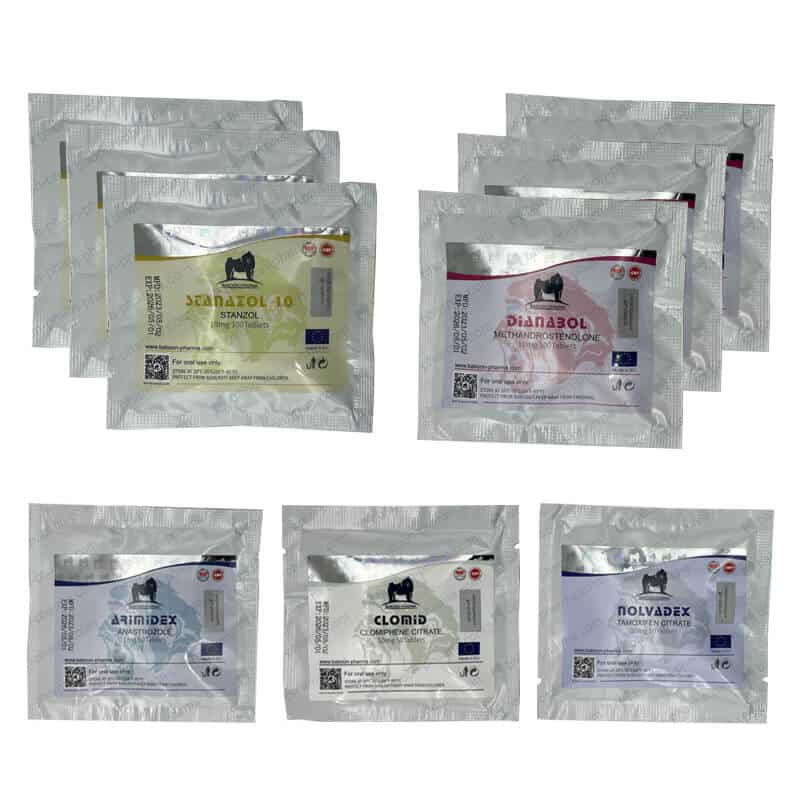Paket för ökad muskelmassa: Orala steroider Dianabol Winstrol, 8 veckor, Baboon Pharma