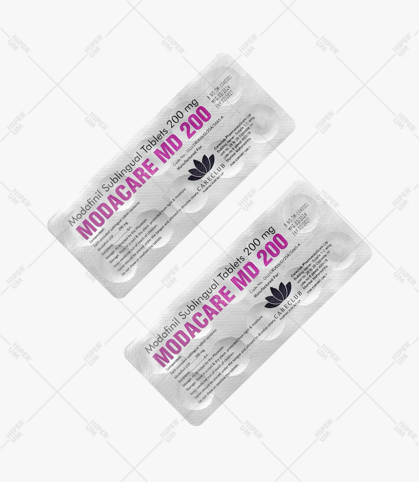 Modacare MD 200 mg Modafinil Tablett USP 100 tabletter Apotek EU
