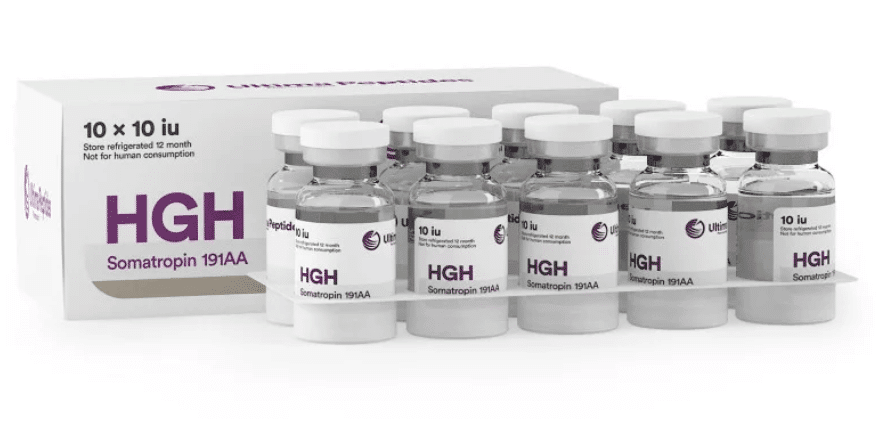 Ultima HGH 10 x 10 IE 10 injektionsflaskor x 10 IE UltimaPeptider