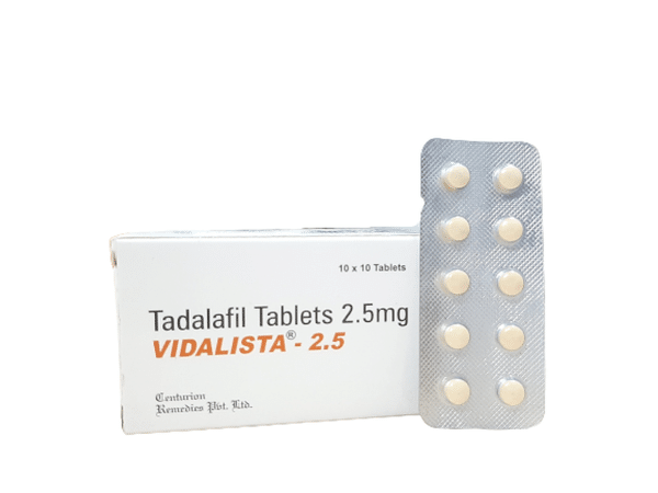 Vidalista 2,5 mg Tadalafil Tablett 100 tabletter Apotek EU