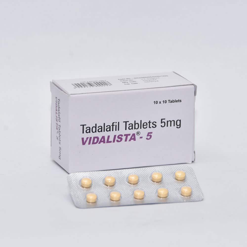 Vidalista 5 mg Tadalafil Tablett 100 tabletter Apotek EU
