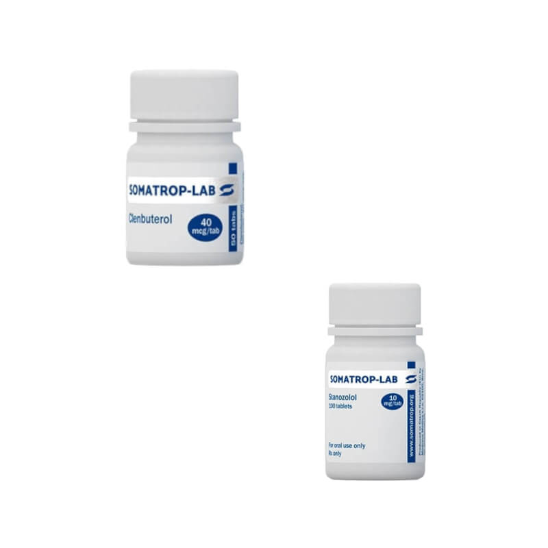 Winstrol + Clenbuterol Somatrop Labs viktminskningsintroduktionspaket för kvinnor (8 veckor)
