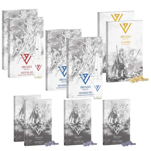 Mager massa-paket ORAL INJEKTION 8 veckor Sustanon Deca Winstrol Driada Medical 2