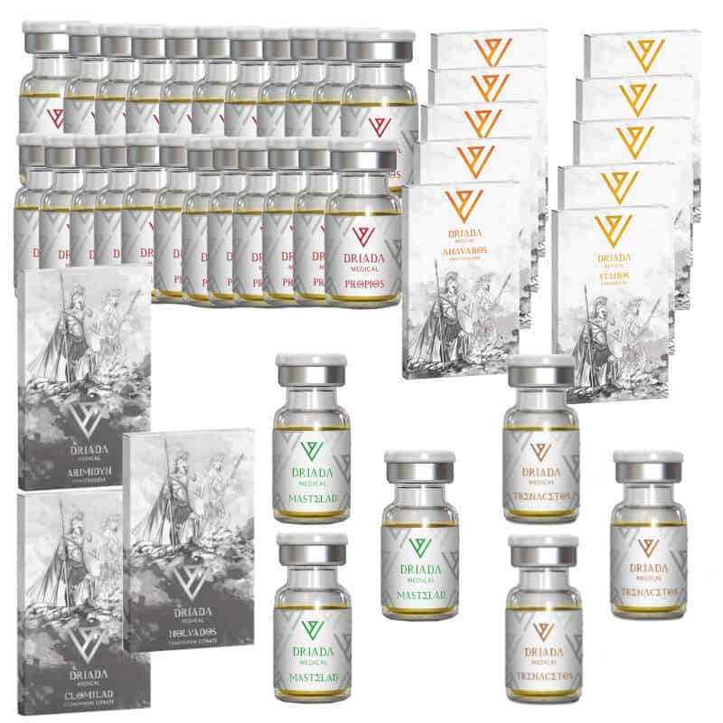 EXTREM TORR MASSÖKNINGSPAKET Test P Tren A Mast P Anavar Winstrol Oral 16 veckor DRIADA