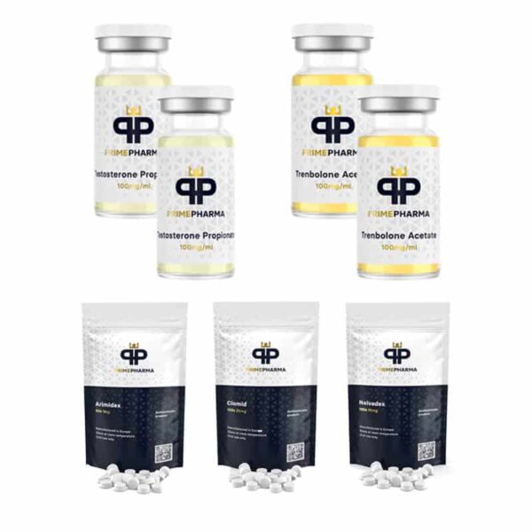 PRIME PHARMA 6-veckors Lean Mass Gain-paket: Testosteronpropionat, Trenbergolonacetat PCT