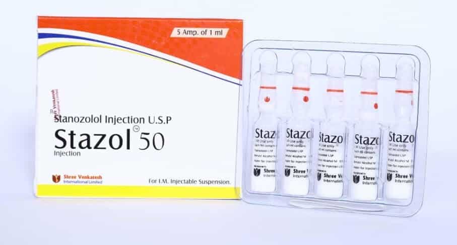 STAZOLE INJ - Stanozolol 50mg/ml (5amps x 1ml) - Shree Venkatesh