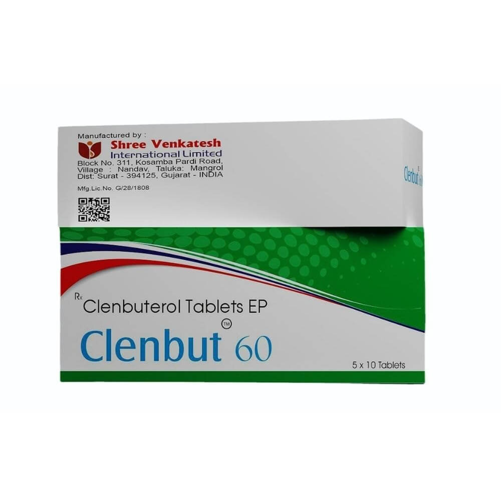 CLENBUT 60 - Clenbuterone HCl 60mcg (50 tabletter) - Shree Venkatesh
