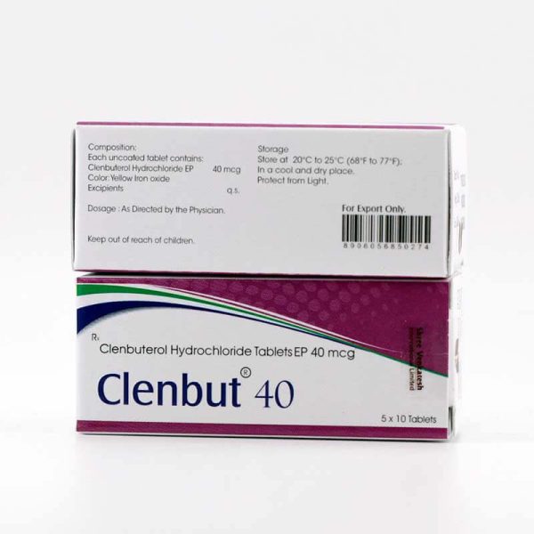 CLENBUT 40 - Clenbuterone HCl 40mcg (50 tabletter) - Shree Venkatesh