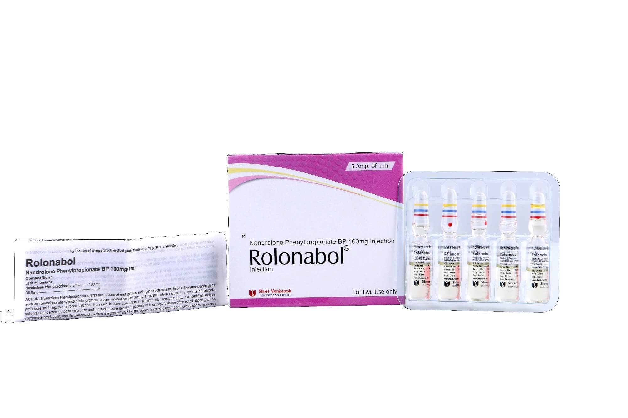 ROLONABOL - Nandrolone Phenylpropionate 100mg/ml (5amps x 1ml) - Shree Venkatesh
