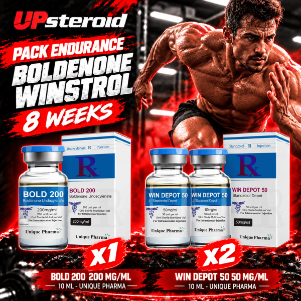 PACK ENDURANCE - UNIQUE PHARMA - BOLDENONE / WINSTROL INJECTABLE 8 Semaines